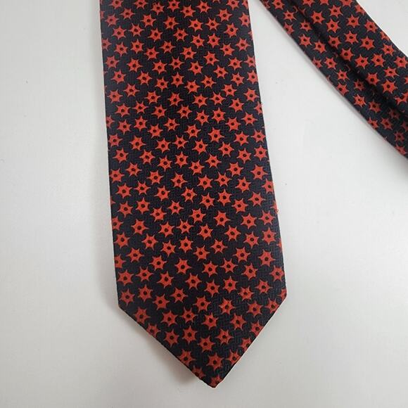 🌻3 for$19 Vintage Red & Blue Star Tie - Picture 2 of 3